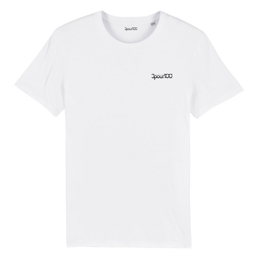 T-shirt Blanc 3pour100 coeur