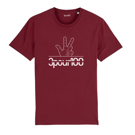 T-shirt Bordeaux Logo 3pour100
