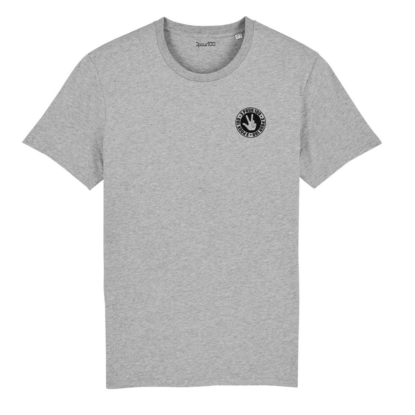 T-shirt Gris Logo rond